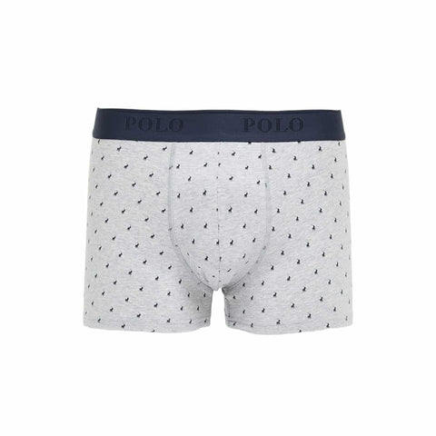 Polo Boxer Basic Knit Monogram Print 3-Pk Navy