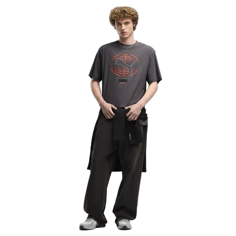 Puma T-Shirt Graphics Relaxed Moody Gray