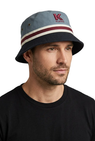 Klevas Bucket Hat Skoko Khaki Black And Burgandy