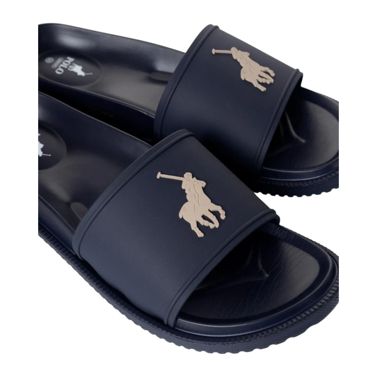Polo Mens Pony Pool Sandals - Navy Blue