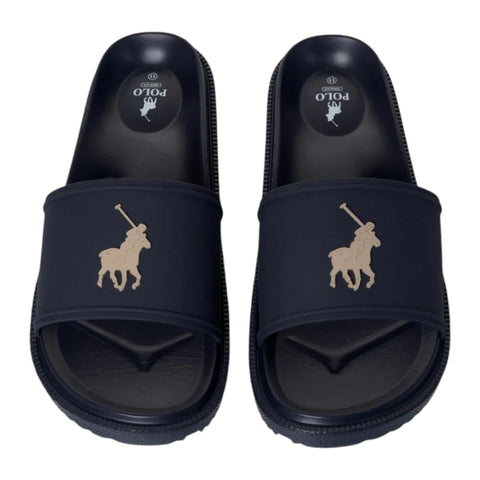 Polo Mens Pony Pool Sandals - Navy Blue