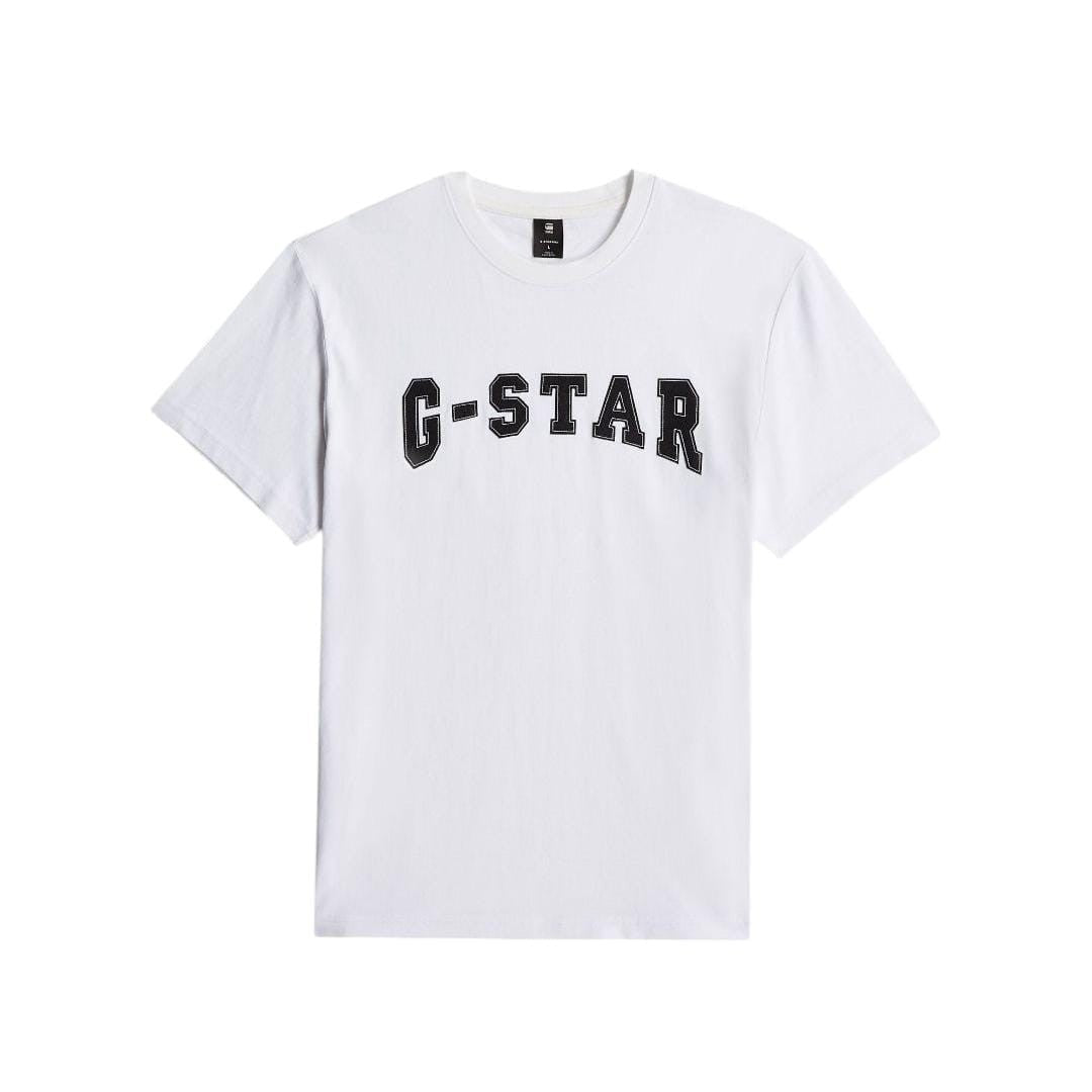 G Star Felt Logo T-Shirt - White