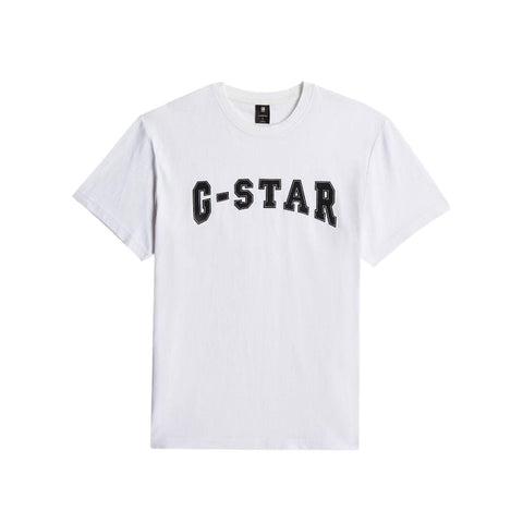 G Star Felt Logo T-Shirt - White