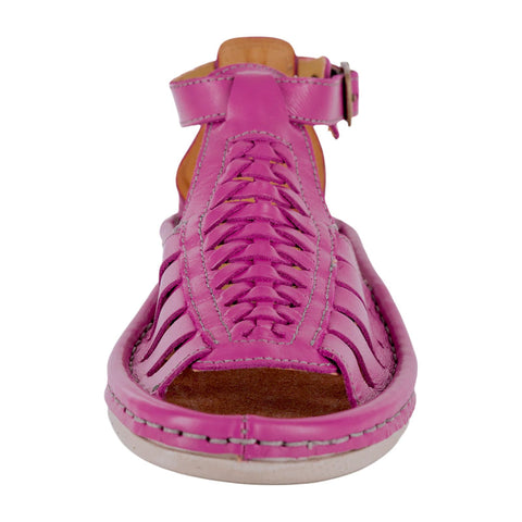 Ladies Omega Fassie Leather Soft Saddle Sandals Pink