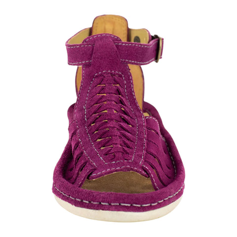 Omega Fassie Ladies Leather Sandal - Cerise Suede