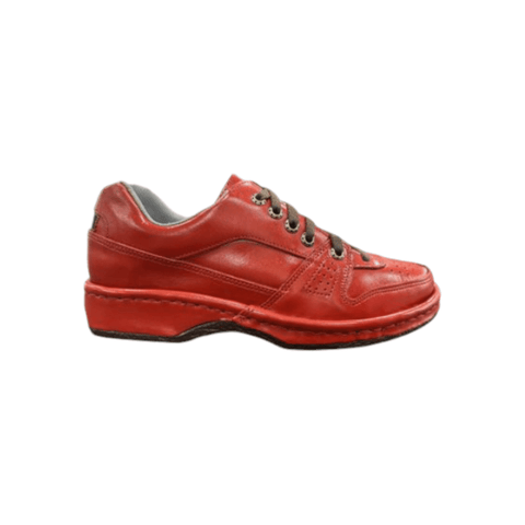 Omega Duna Leather Red Lace-Up Shoes/Sandals