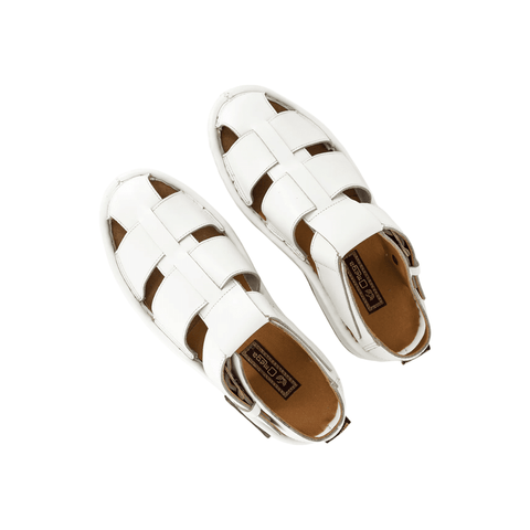 Men's Omega Sjava Soft Saddle White Sandals