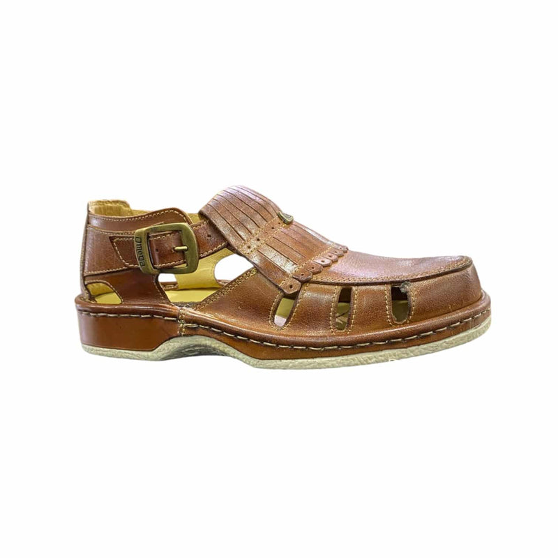 Omega Makhado Leather Buffalo Terracotta Sandals