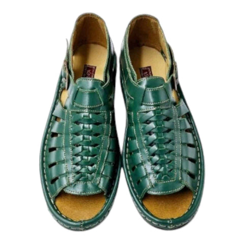 Omega Kgosi Soft Saddle Bottle Green Sandals