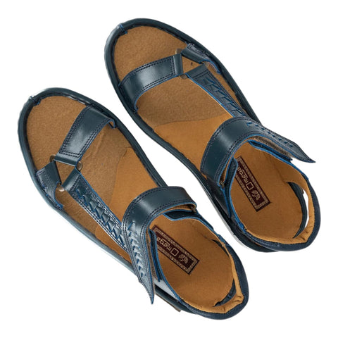 Omega Sjava Soft Saddle Navy Sandals Suede