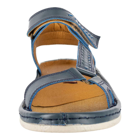 Omega Sjava Soft Saddle Navy Sandals Suede