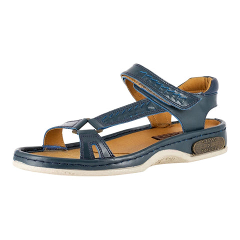 Omega Sjava Soft Saddle Navy Sandals Suede
