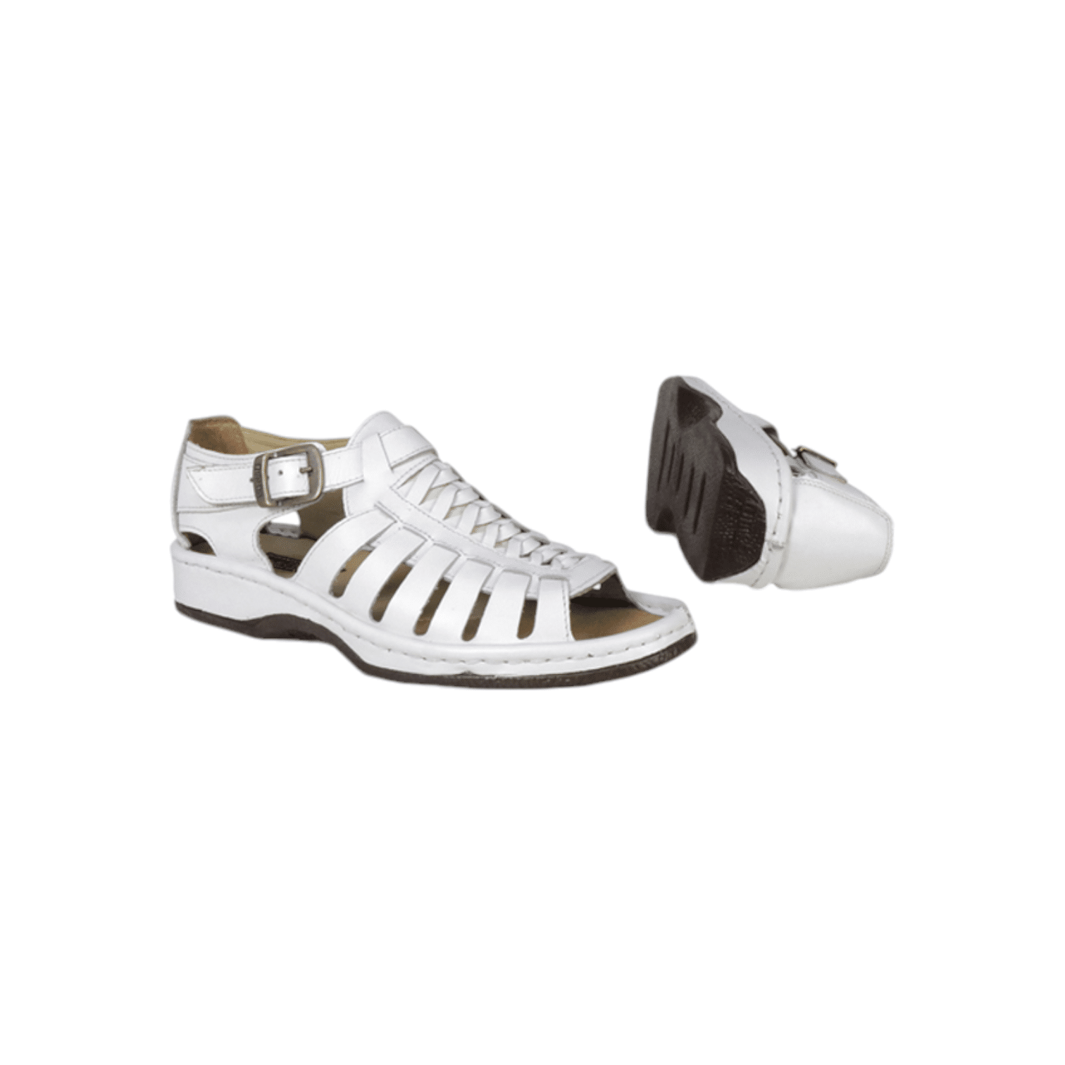 Omega Sandals Kgosi Soft Saddle White