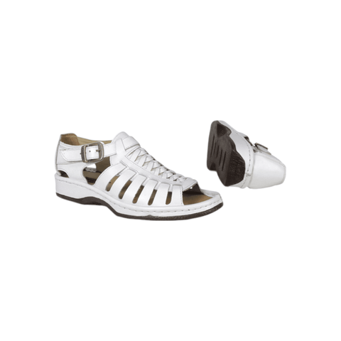Men's Omega Kgosi White Leather Sandals