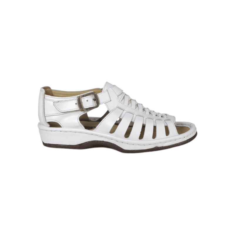 Men's Omega Kgosi White Leather Sandals