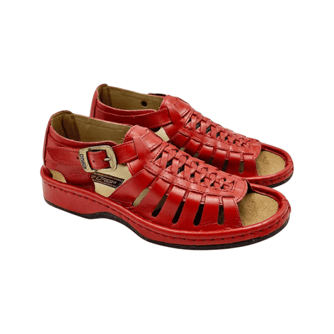 Men's Omega Kgosi Red Leather Sandals