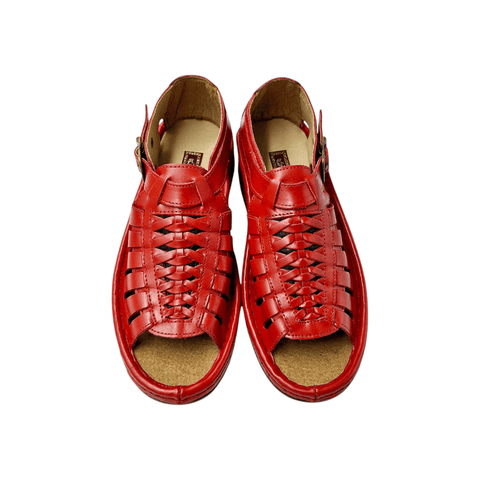 Men's Omega Kgosi Red Leather Sandals