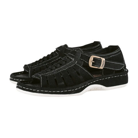 Men's Omega Kgosi Black Suede Sandals