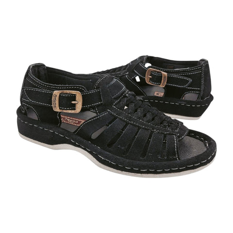 Men's Omega Kgosi Black Suede Sandals