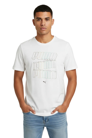 Puma T-Shirt Ess Logo Lab Hog Cream