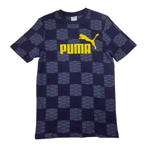 Puma T-Shirt Aop United Navy/Yellow