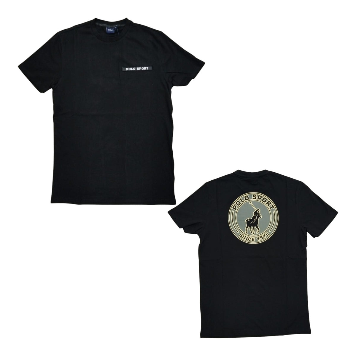 Polo T-Shirt Sport Big Logo Black