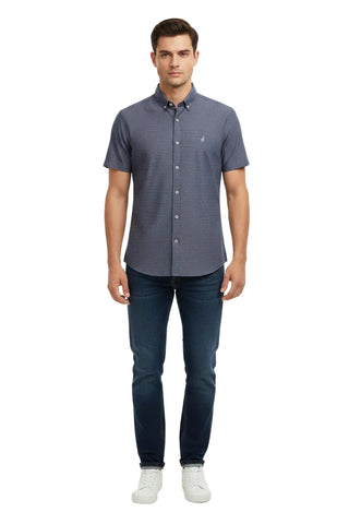 Polo Shirt Mens Short-Sleeve Custom Blue