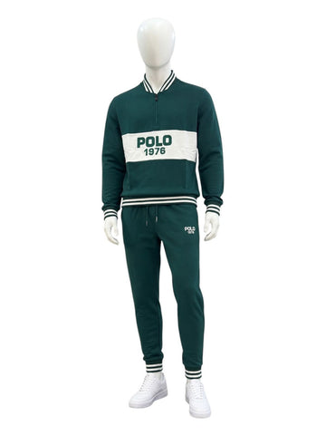 Polo Tracksuit Ls Sew & Cut Sweat Top & Jogger Green