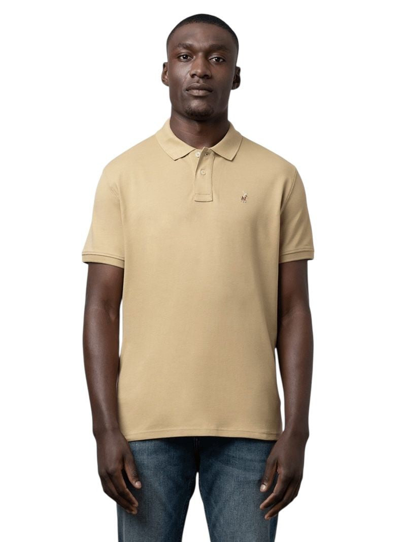 Polo Golfer Pique Essentials Taupe