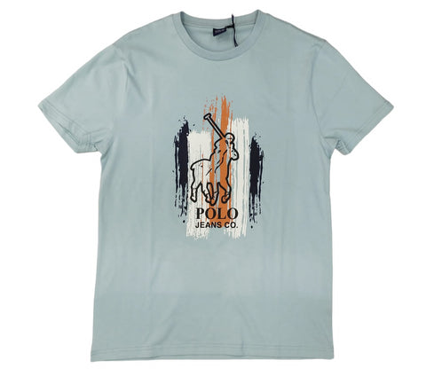 Polo T-Shirt Logo Light Turquoise