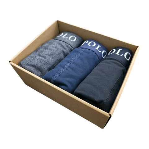 Polo Boxer Briefs Basic Knit 3Pack Multi Navy