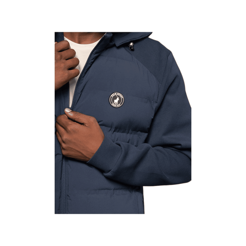 Polo Jacket Sport Hooded Puffer Navy