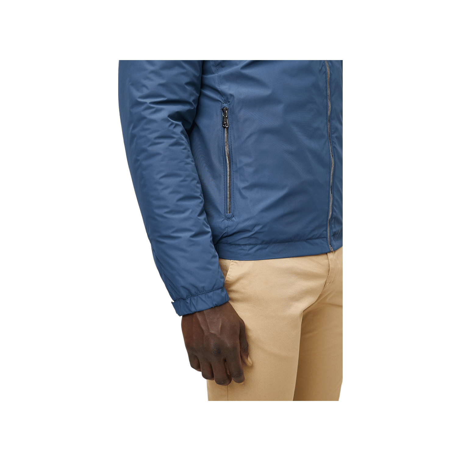 Polo Jackets Mens LS Tech Puffer Harrington Blue