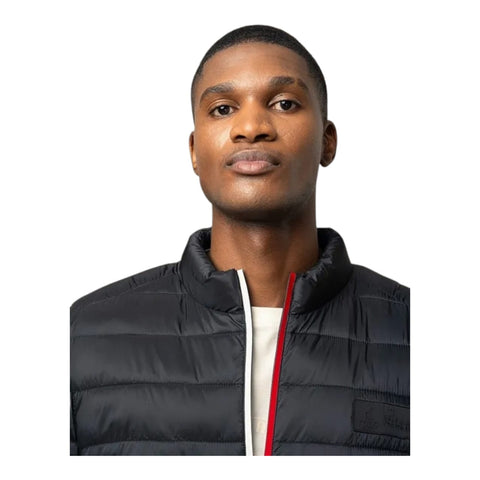 Polo Mens Long Sleeve Quilted Nylon Puffer Jacket - Black