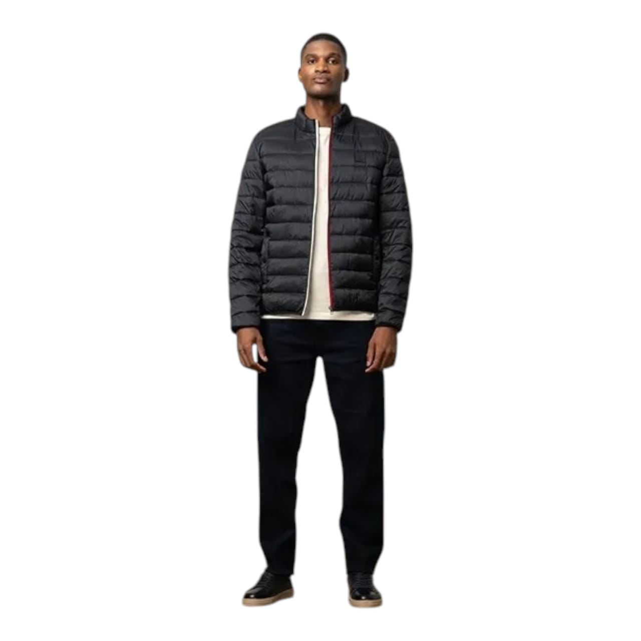 Polo Mens Long Sleeve Quilted Nylon Puffer Jacket - Black