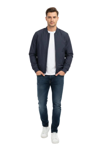 Polo Jacket Pjc Overdyed Navy/Orange