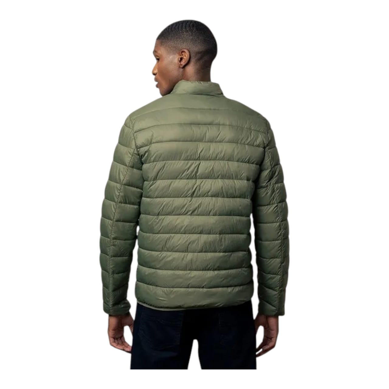 Polo Mens Long Sleeve Quilted Nylon Puffer Jacket - Fatigue Olive