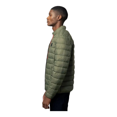 Polo Mens Long Sleeve Quilted Nylon Puffer Jacket - Fatigue Olive