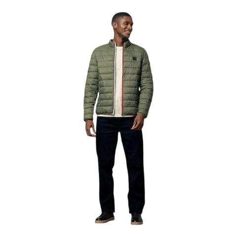 Polo Mens Long Sleeve Quilted Nylon Puffer Jacket - Fatigue Olive