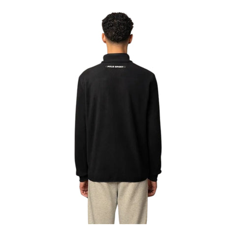 Polo Sport Mens Long Sleeve High Collar Polar Fleece Jacket - Black
