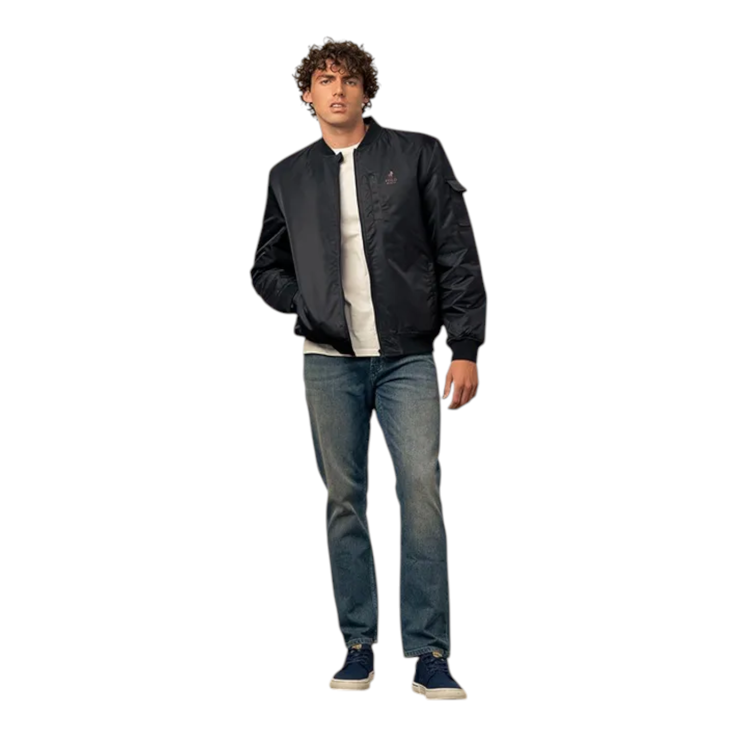 Polo Jeans Co. PJC Long Sleeve Bomber Jacket - Black