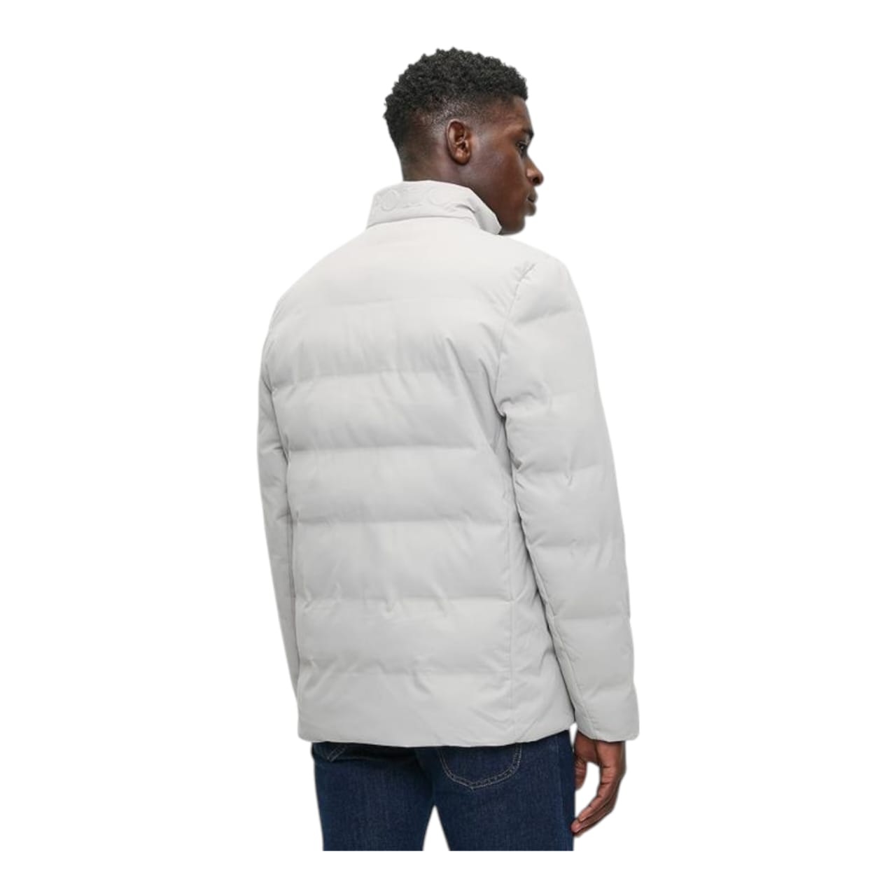 Polo Quillted Long Sleeve Puffer Jacket - Grey