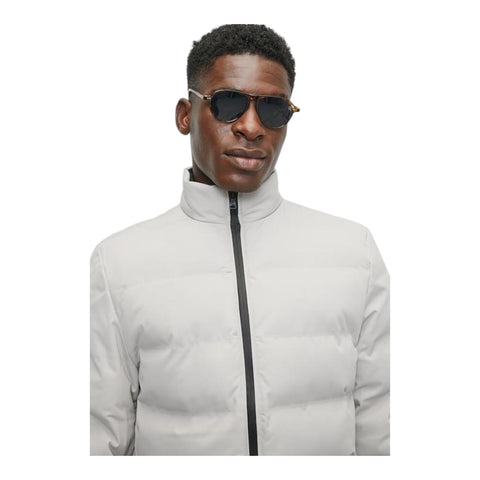 Polo Quillted Long Sleeve Puffer Jacket - Grey