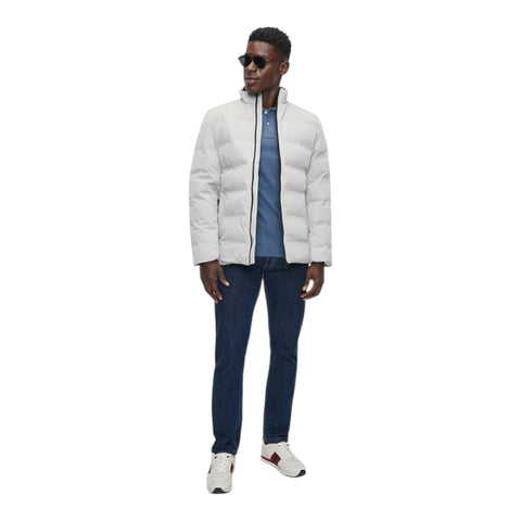 Polo Quillted Long Sleeve Puffer Jacket - Grey