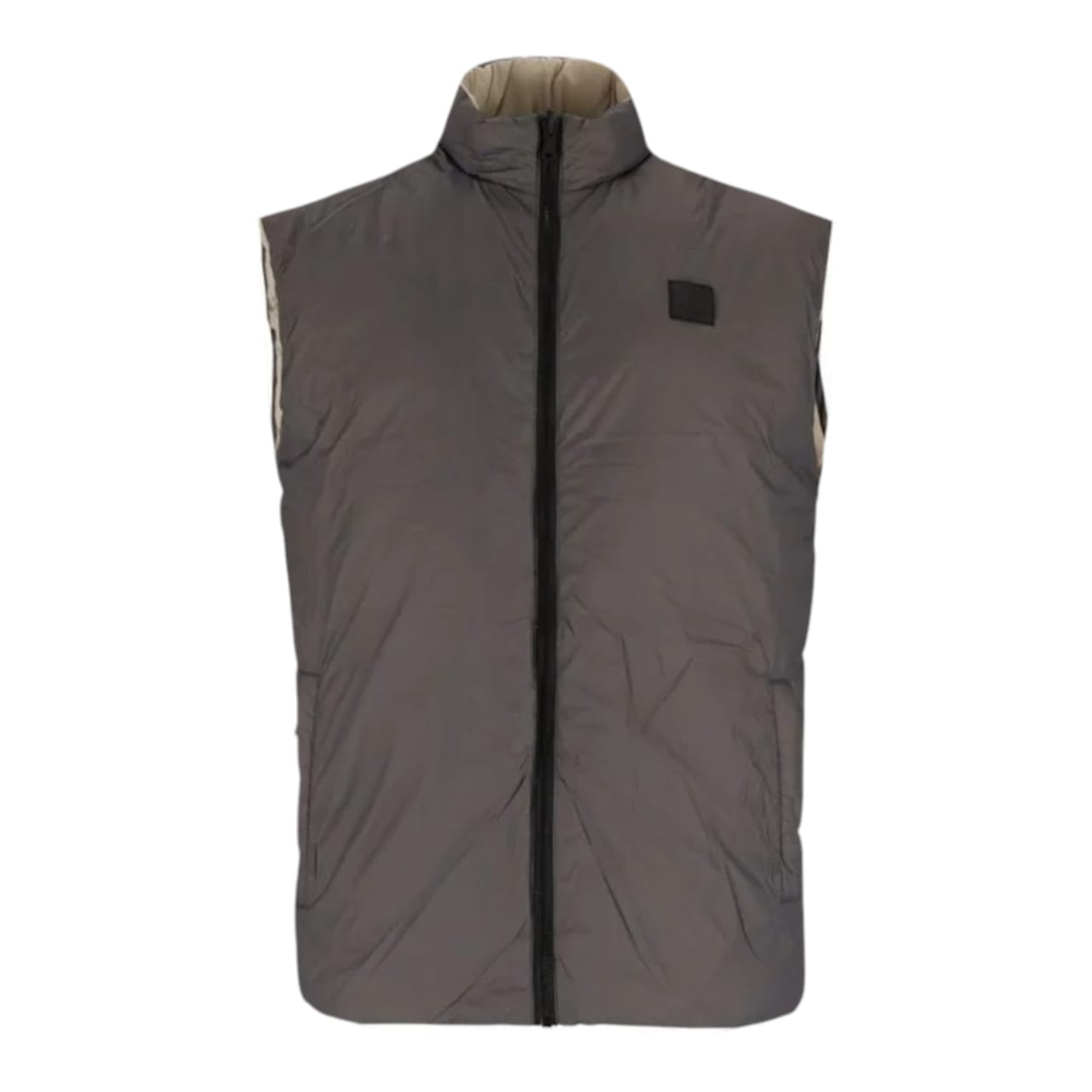 Polo Reversable Sleeveless Puffer - Taupe & Grey