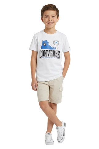 Converse Boys T-Shirt Sneaker Gfx White