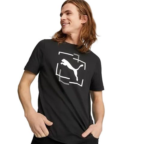 Puma T-Shirt Cat Graphic Black/White