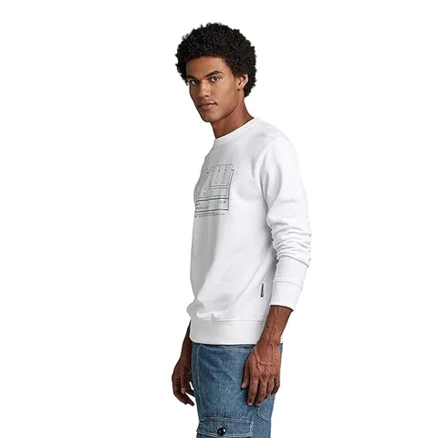 G Star Sweater Logo White