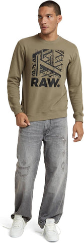G Star Sweater Contruction Shamrocktaupe