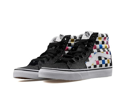 Vans Kids Sk8-Hi Glitter Checkerboard Multi Colour